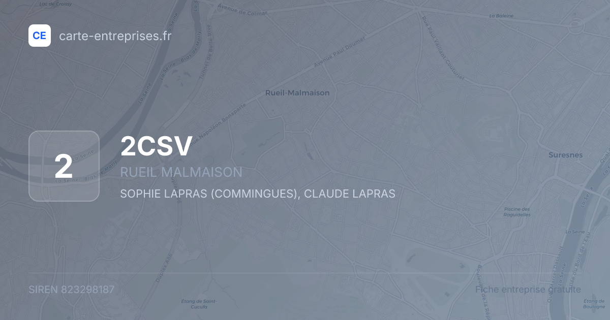 2CSV — 823298187 — fiche entreprise