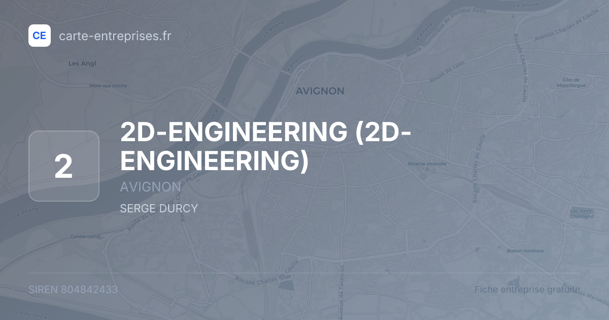 2D-ENGINEERING — 804842433 — fiche entreprise