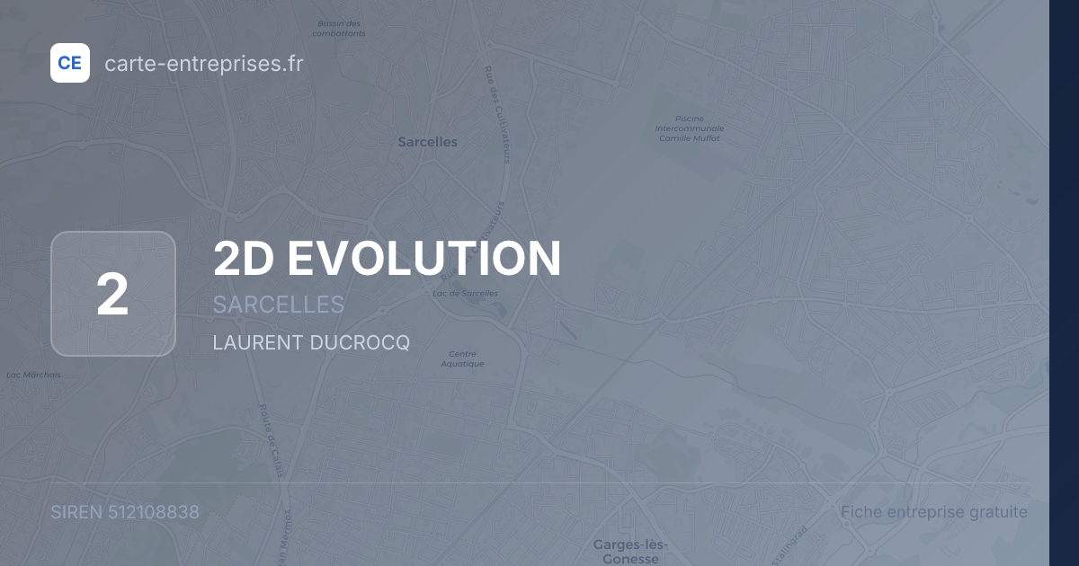2D EVOLUTION — 512108838 — fiche entreprise