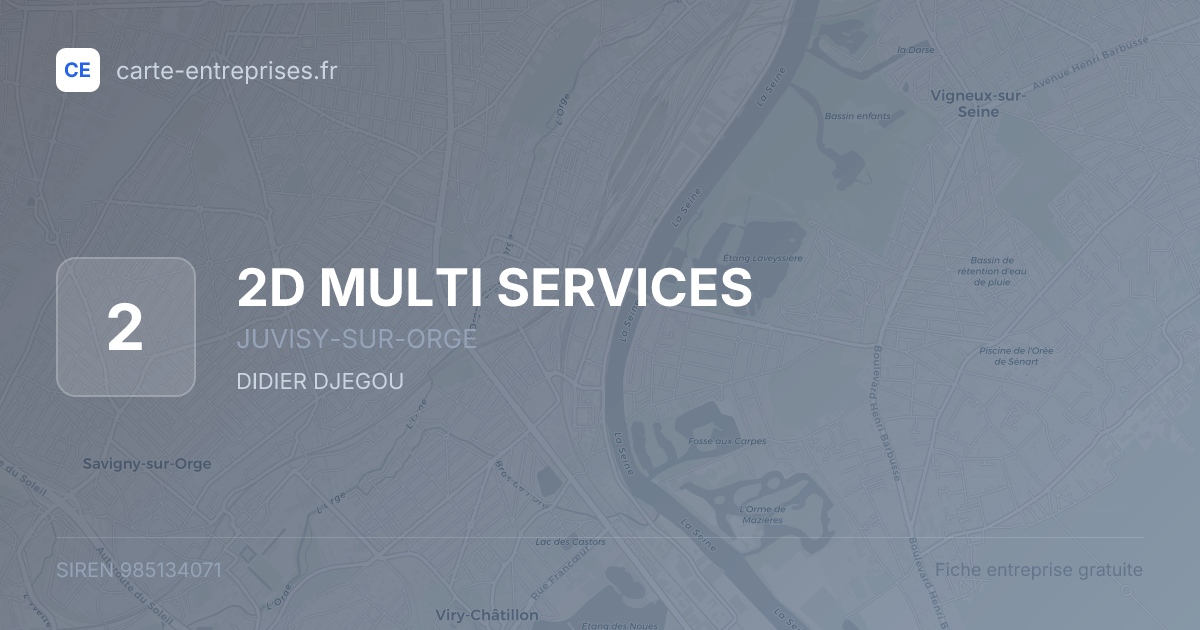 2D MULTI SERVICES — 985134071 — fiche entreprise