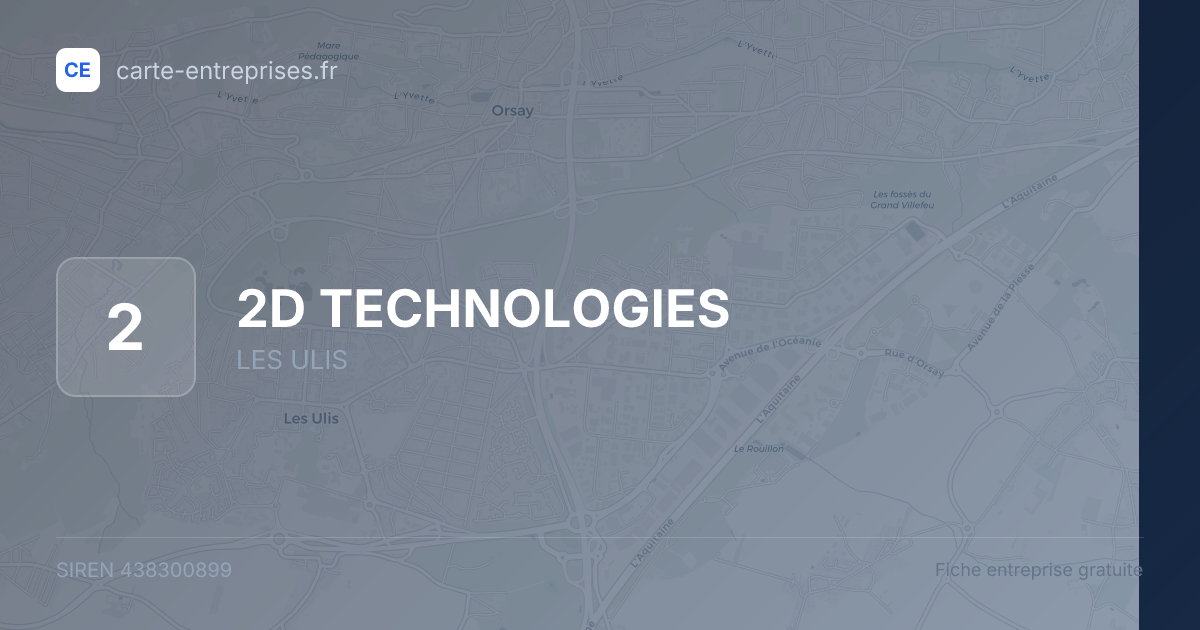 2D TECHNOLOGIES — 438300899 — fiche entreprise