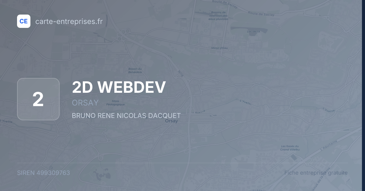 2D WEBDEV — 499309763 — fiche entreprise
