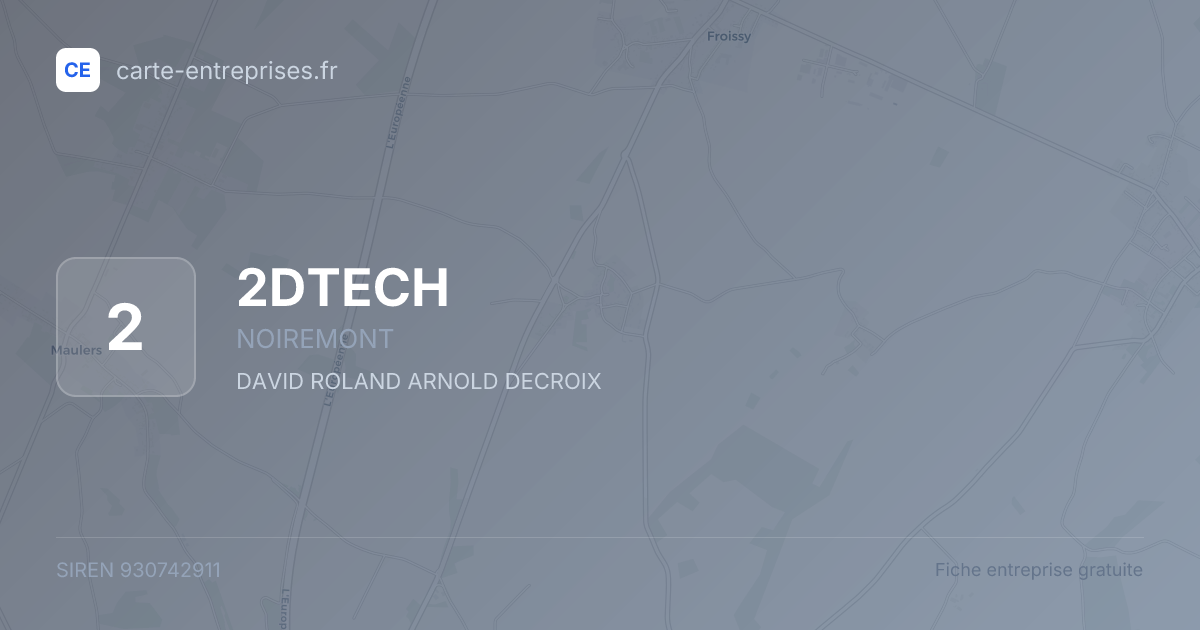 2DTECH — 930742911 — fiche entreprise