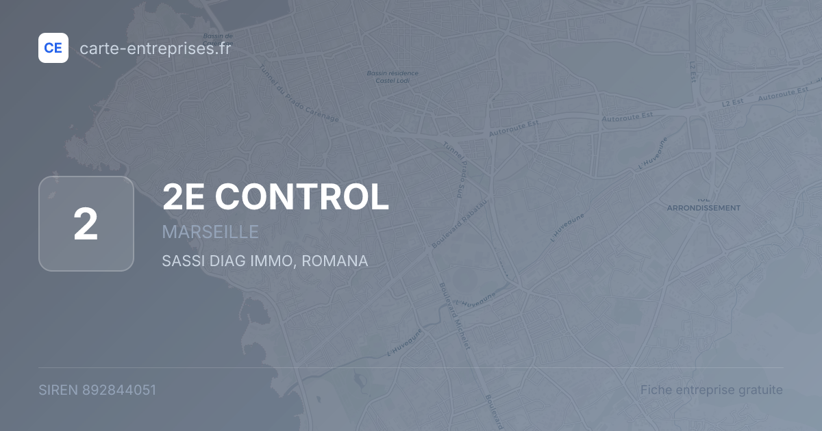 2E CONTROL — 892844051 — fiche entreprise