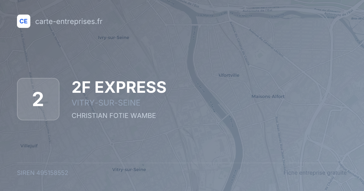 2F EXPRESS — 495158552 — fiche entreprise