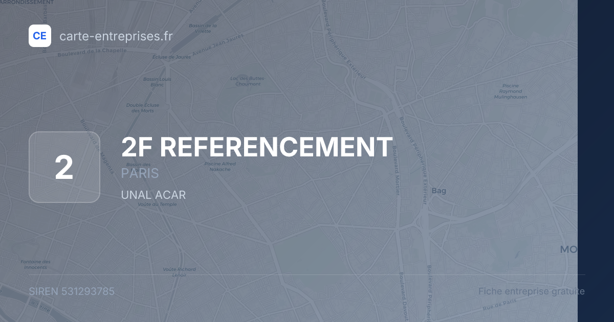 2F REFERENCEMENT — 531293785 — fiche entreprise