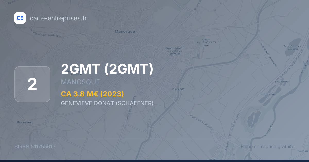 2GMT — 511755613 — fiche entreprise
