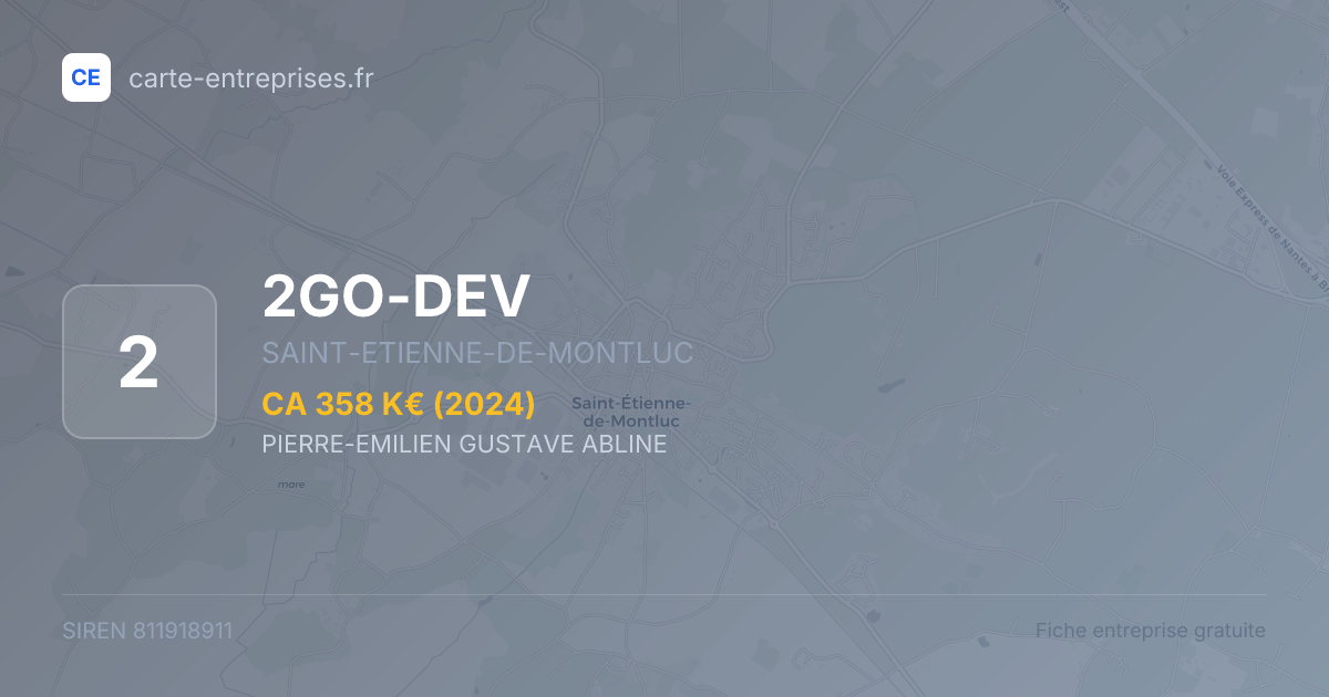 2GO-DEV — 811918911 — fiche entreprise