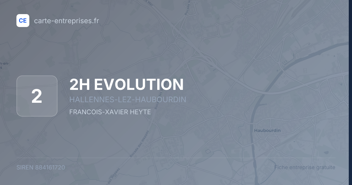 2H EVOLUTION — 884161720 — fiche entreprise
