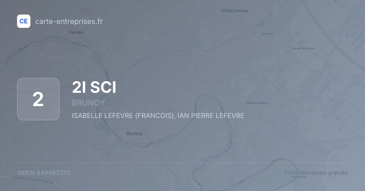2I SCI — 449462720 — fiche entreprise