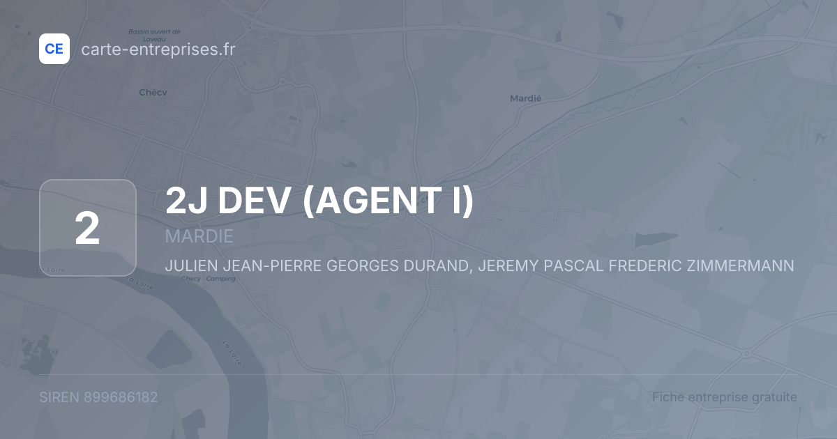 2J DEV (AGENT I) — 899686182 — fiche entreprise