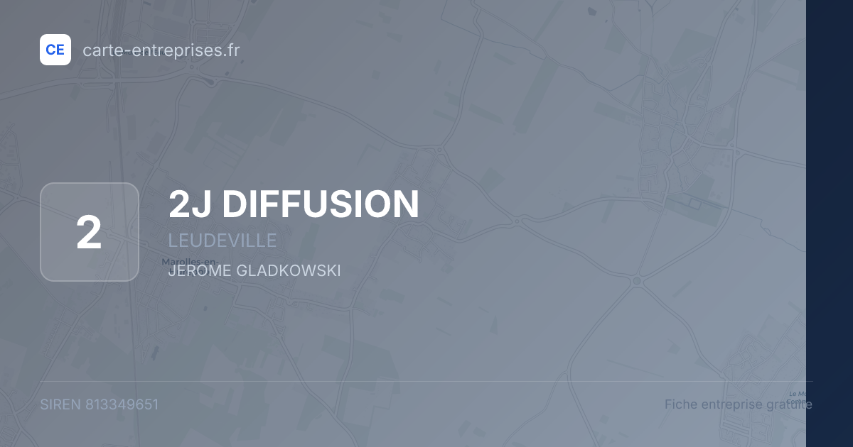 2J DIFFUSION — 813349651 — fiche entreprise
