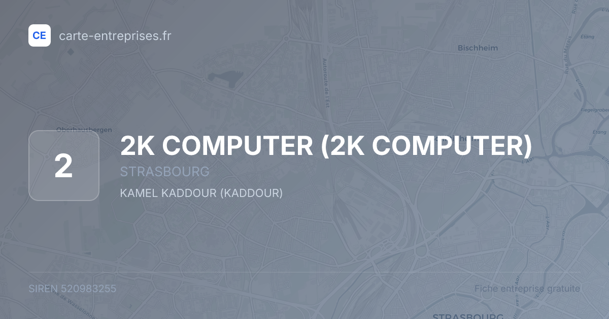 2K COMPUTER — 520983255 — fiche entreprise