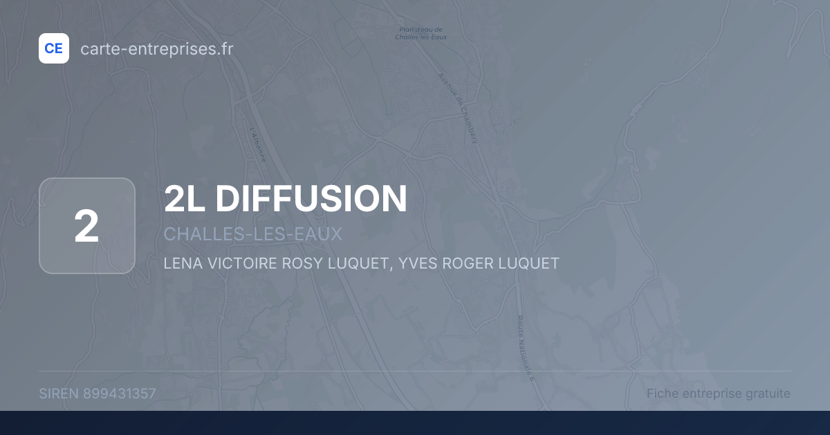 2L DIFFUSION — 899431357 — fiche entreprise