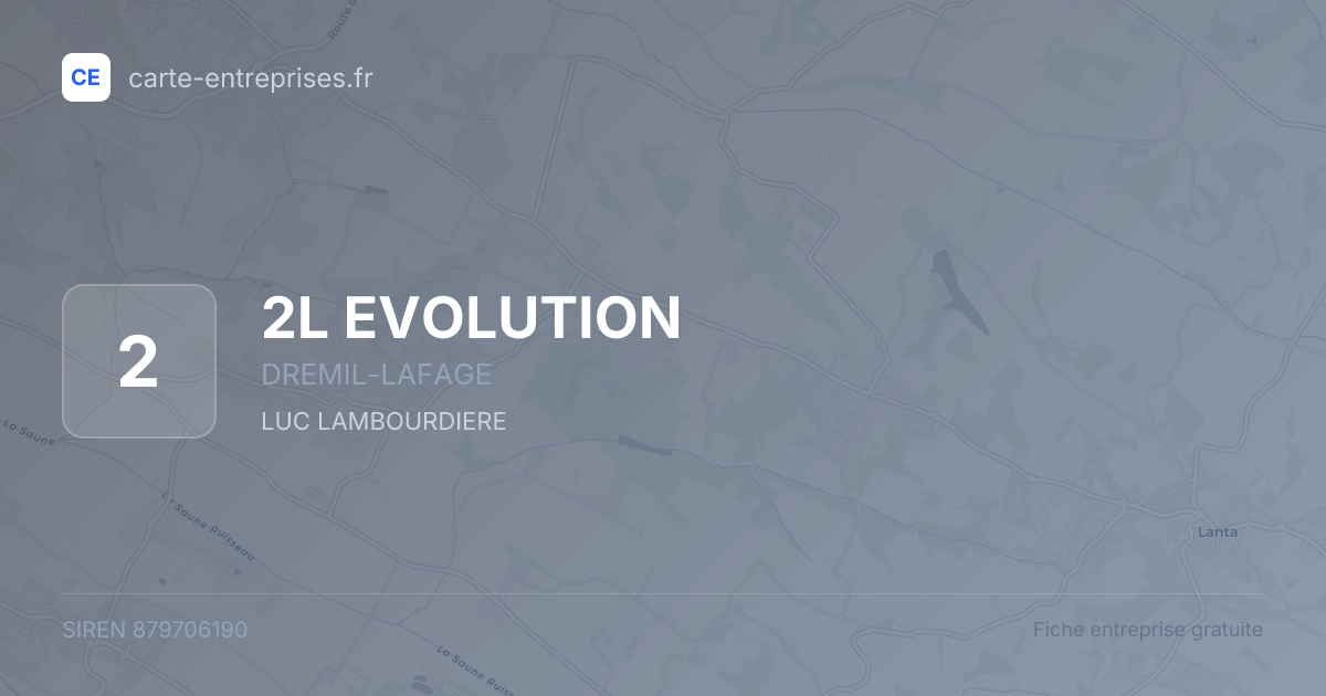 2L EVOLUTION — 879706190 — fiche entreprise