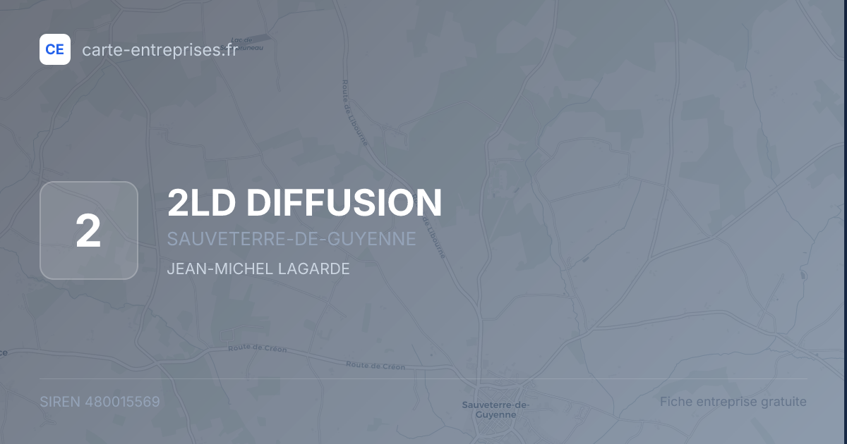 2LD DIFFUSION — 480015569 — fiche entreprise