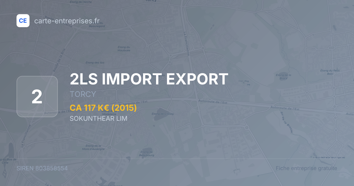2LS IMPORT EXPORT — 803858554 — fiche entreprise
