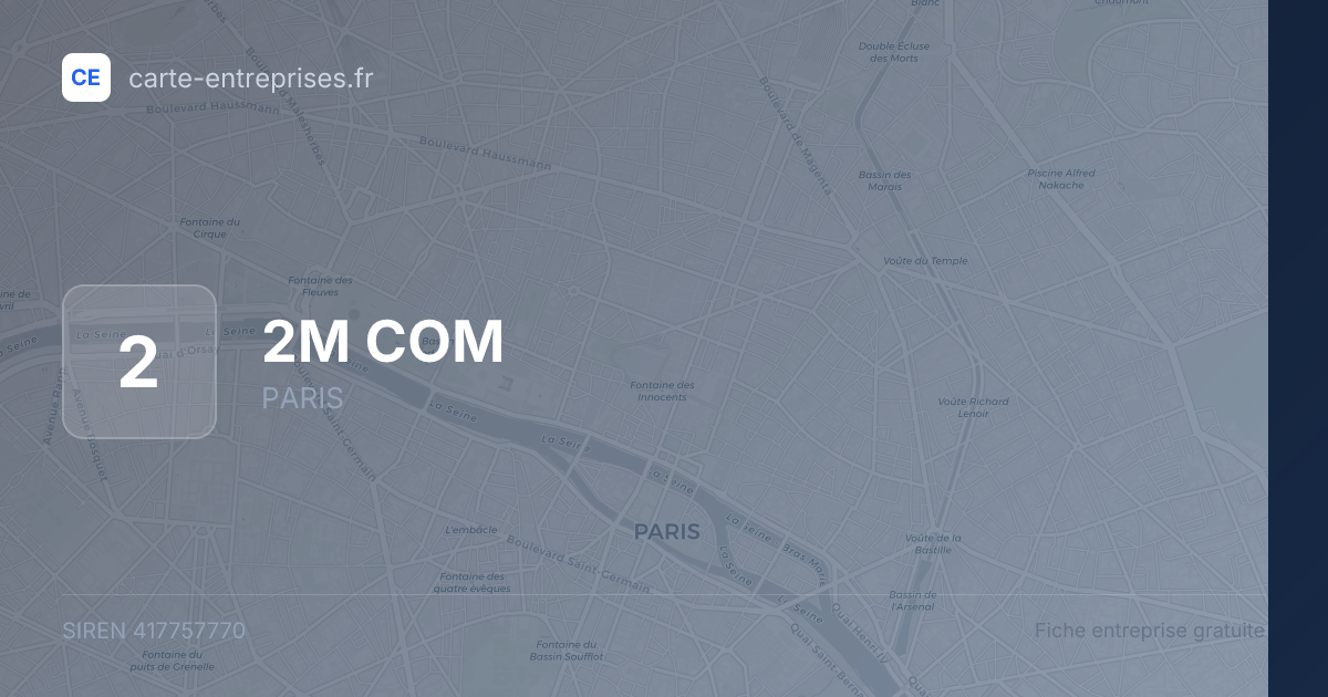 2M COM — 417757770 — fiche entreprise