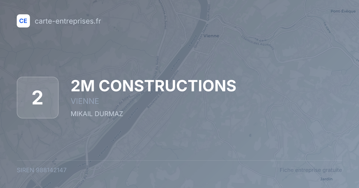 2M CONSTRUCTIONS — 988142147 — fiche entreprise