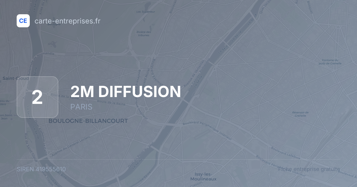 2M DIFFUSION — 419555610 — fiche entreprise