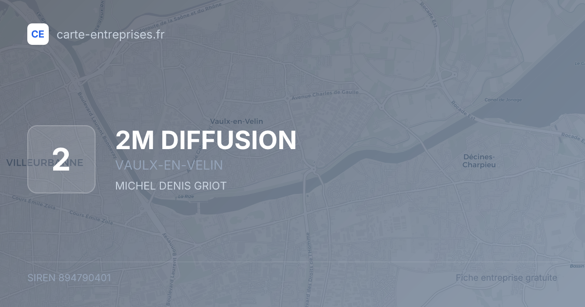 2M DIFFUSION — 894790401 — fiche entreprise