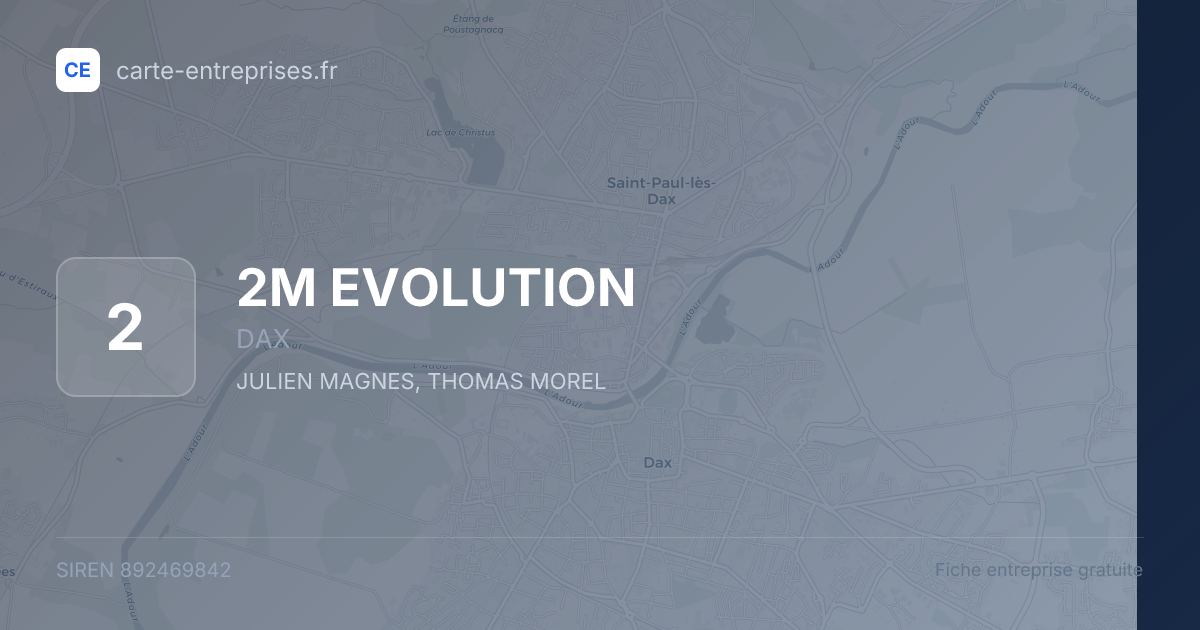 2M EVOLUTION — 892469842 — fiche entreprise