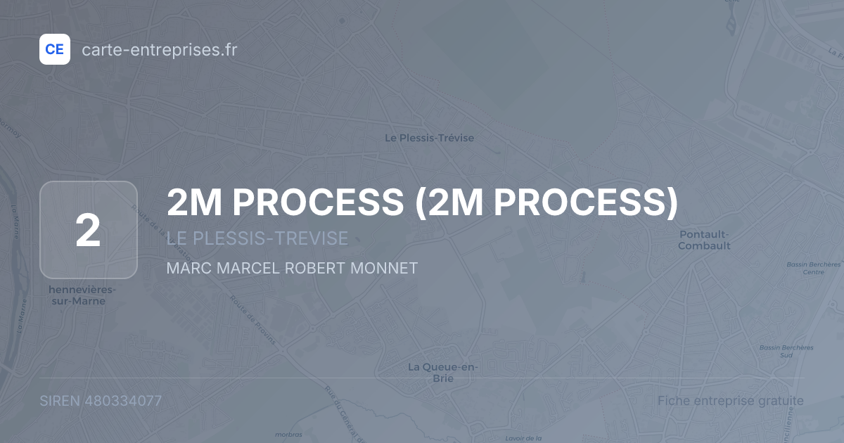 2M PROCESS — 480334077 — fiche entreprise