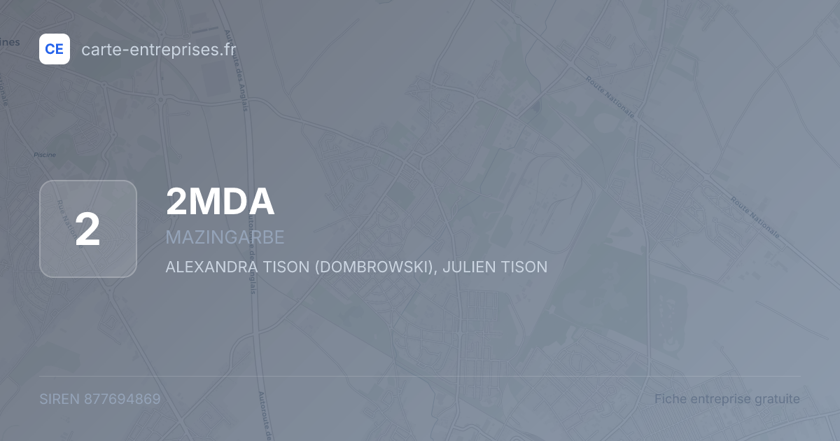 2MDA — 877694869 — fiche entreprise