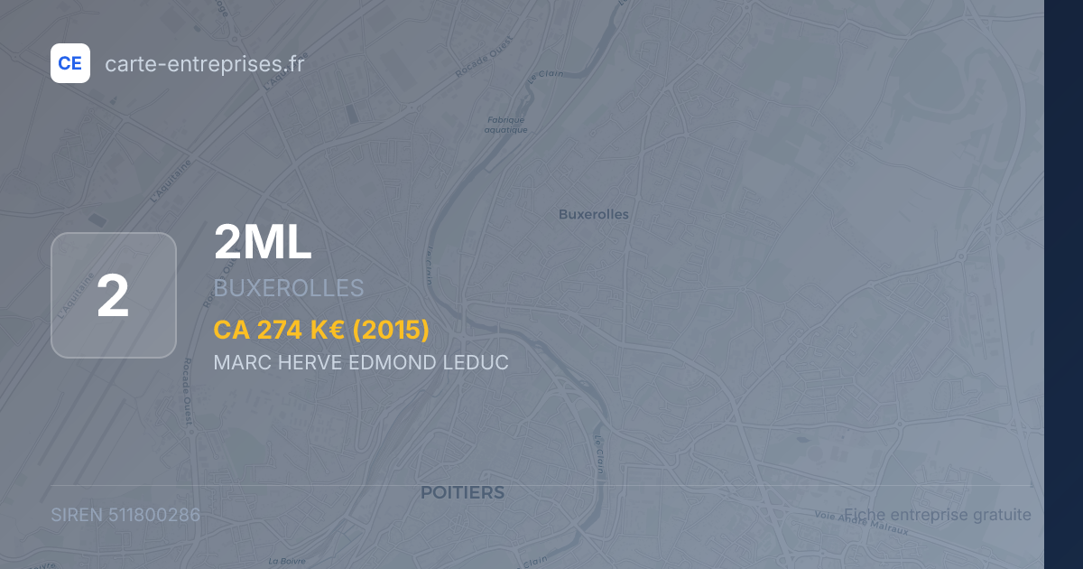 2ML — 511800286 — fiche entreprise