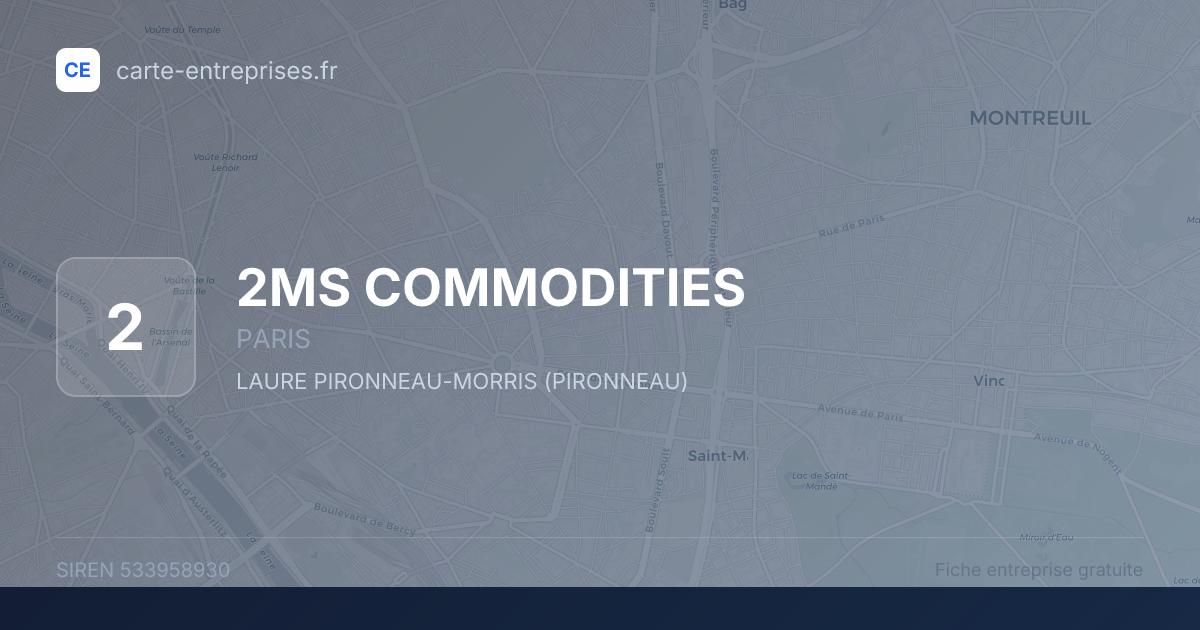 2MS COMMODITIES — 533958930 — fiche entreprise