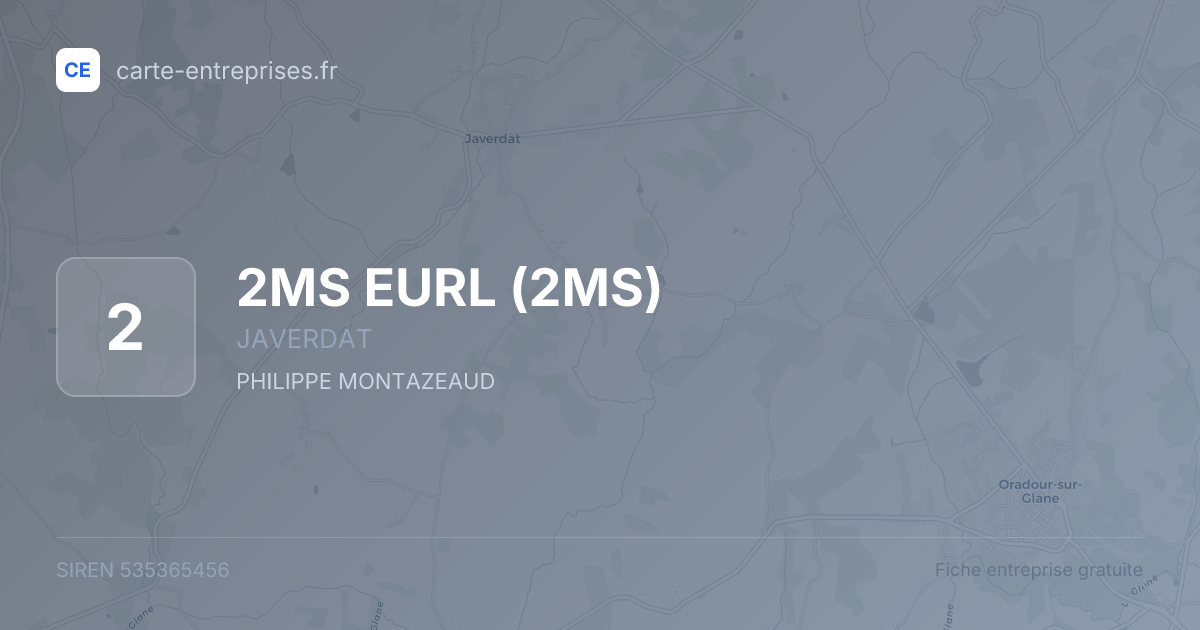 2MS EURL (2MS) — 535365456 — fiche entreprise