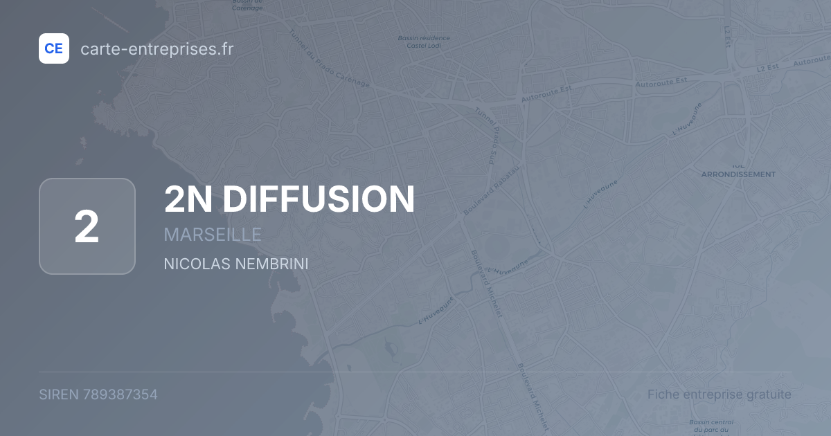 2N DIFFUSION — 789387354 — fiche entreprise