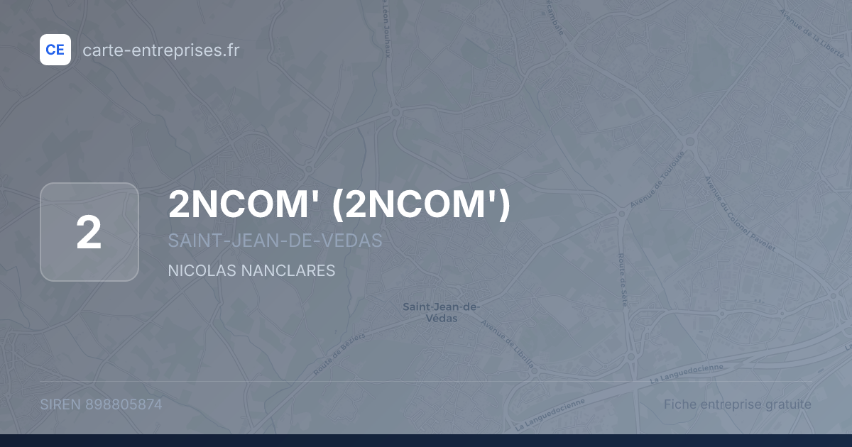 2NCOM' — 898805874 — fiche entreprise
