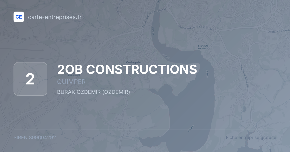 2OB CONSTRUCTIONS — 899604292 — fiche entreprise