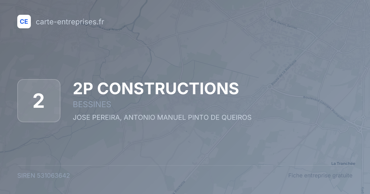 2P CONSTRUCTIONS — 531063642 — fiche entreprise