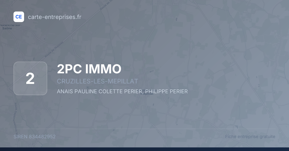 2PC IMMO — 834482952 — fiche entreprise
