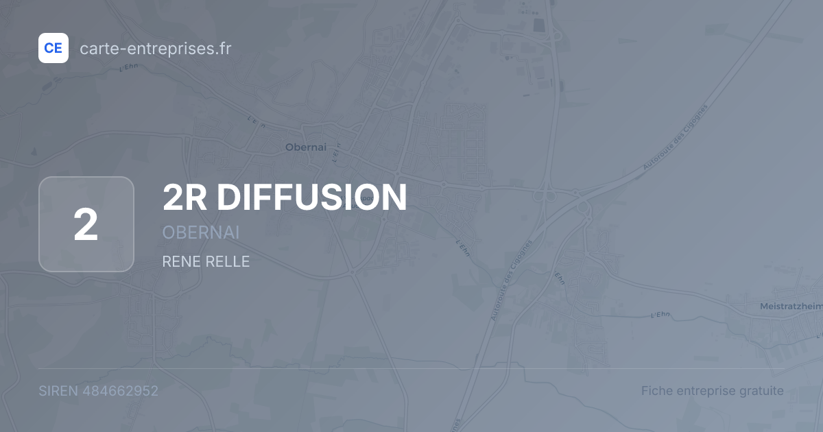 2R DIFFUSION — 484662952 — fiche entreprise