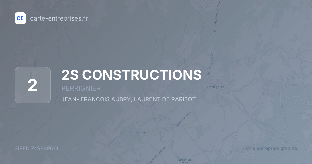 2S CONSTRUCTIONS — 749889614 — fiche entreprise