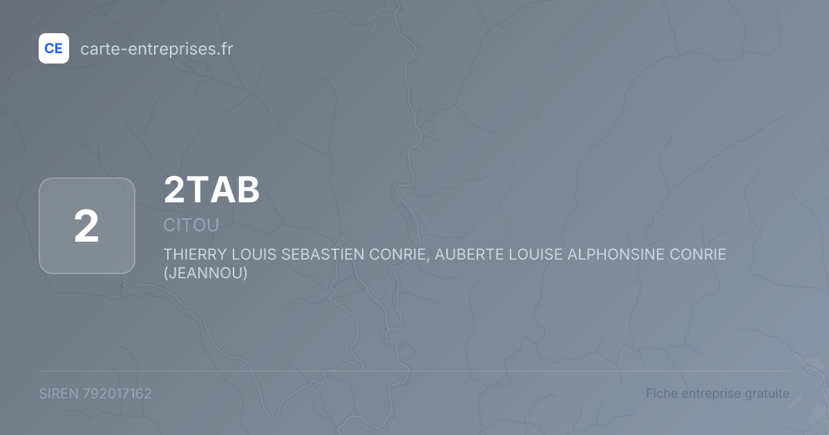 2TAB — 792017162 — fiche entreprise