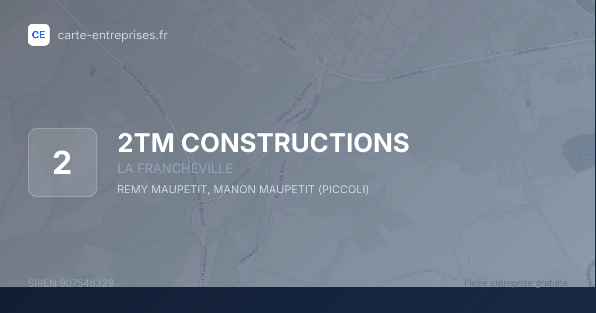 2TM CONSTRUCTIONS — 907546329 — fiche entreprise