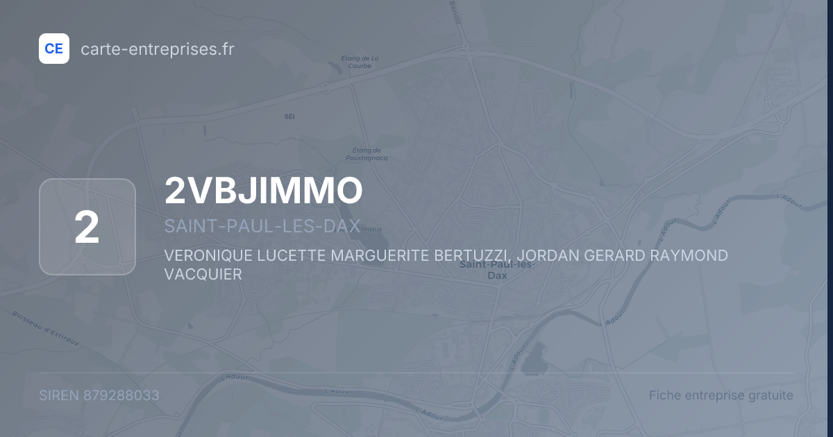 2VBJIMMO — 879288033 — fiche entreprise