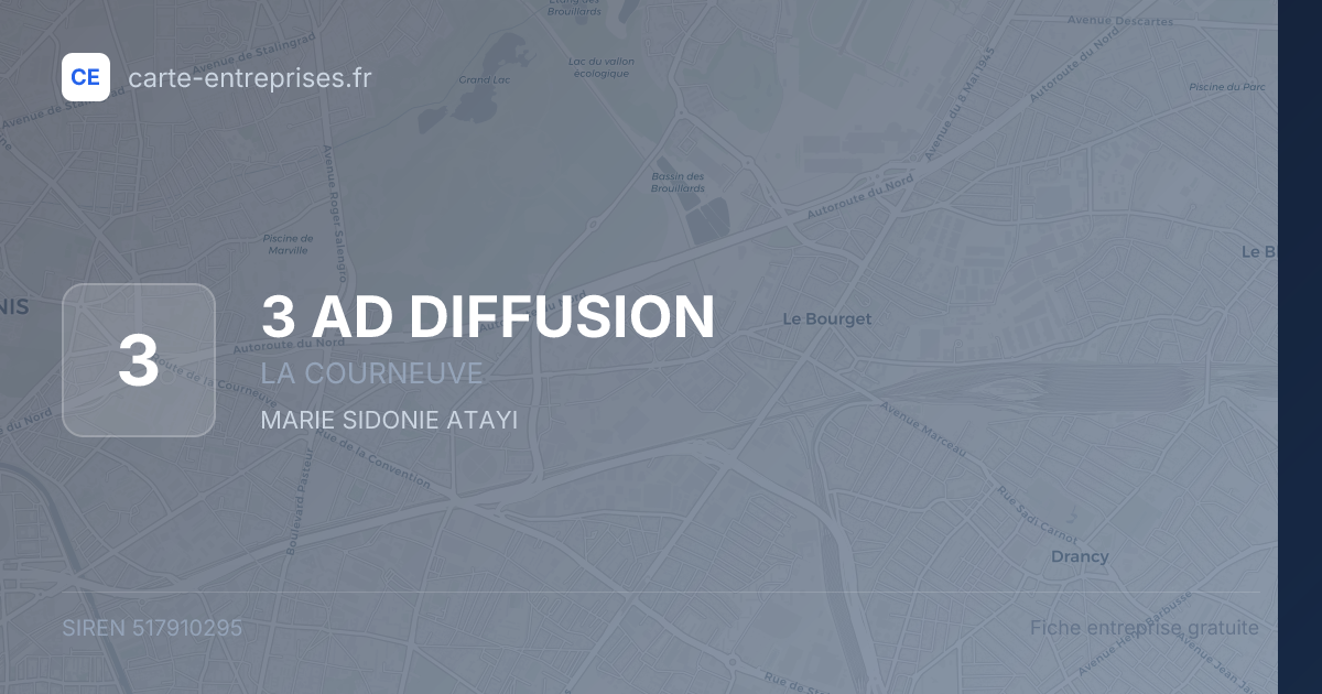 3 AD DIFFUSION — 517910295 — fiche entreprise