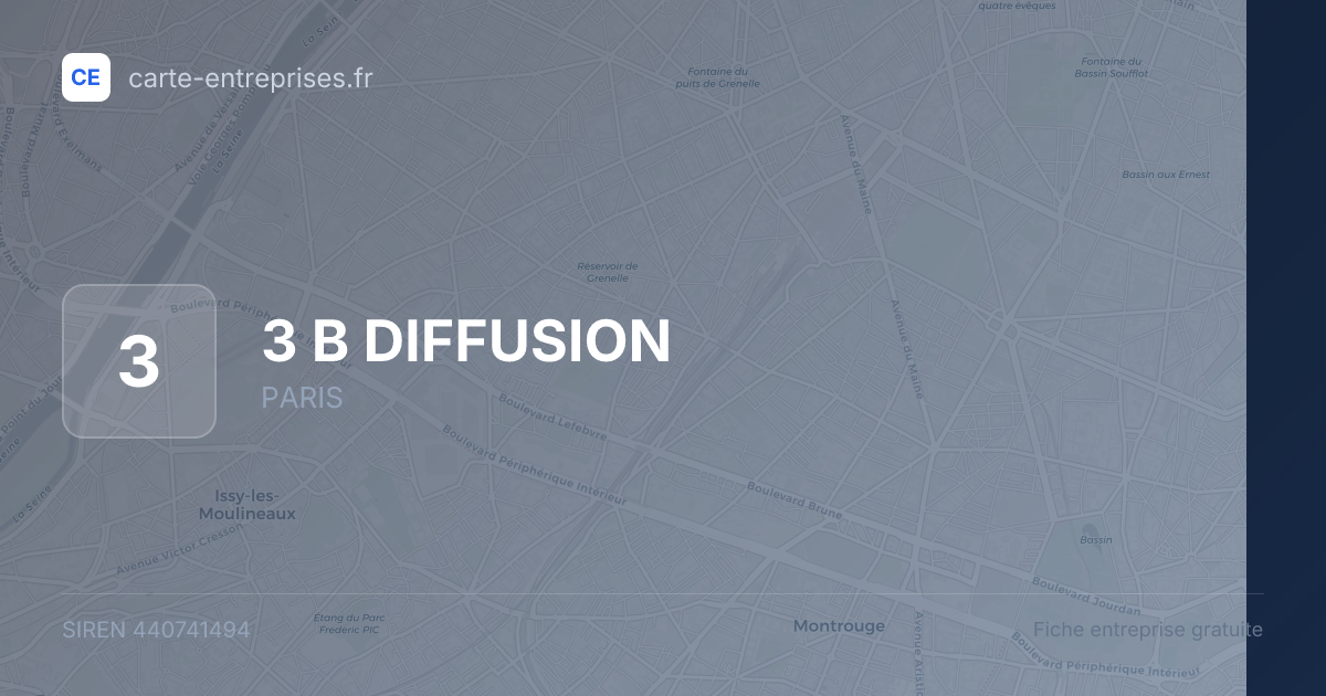 3 B DIFFUSION — 440741494 — fiche entreprise