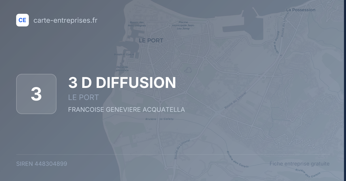 3 D DIFFUSION — 448304899 — fiche entreprise