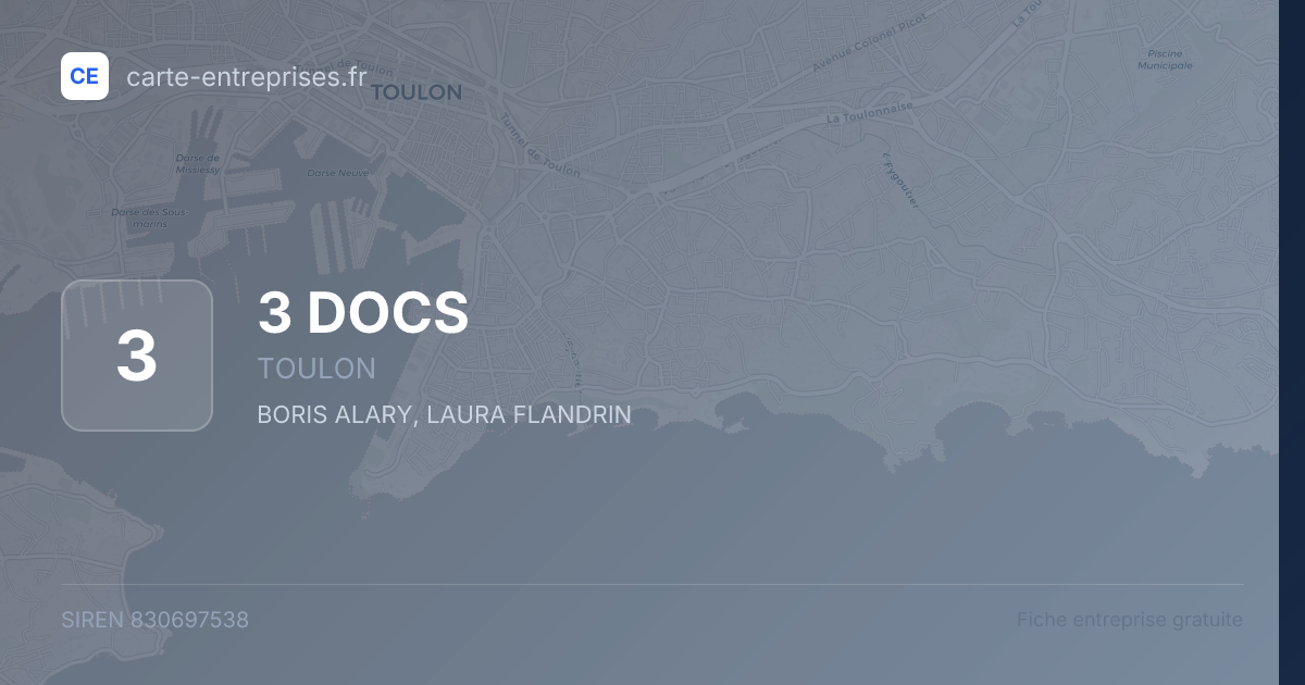 3 DOCS — 830697538 — fiche entreprise