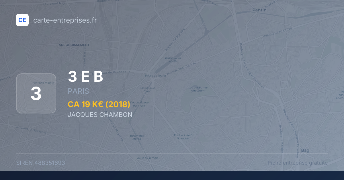 3 E B — 488351693 — fiche entreprise