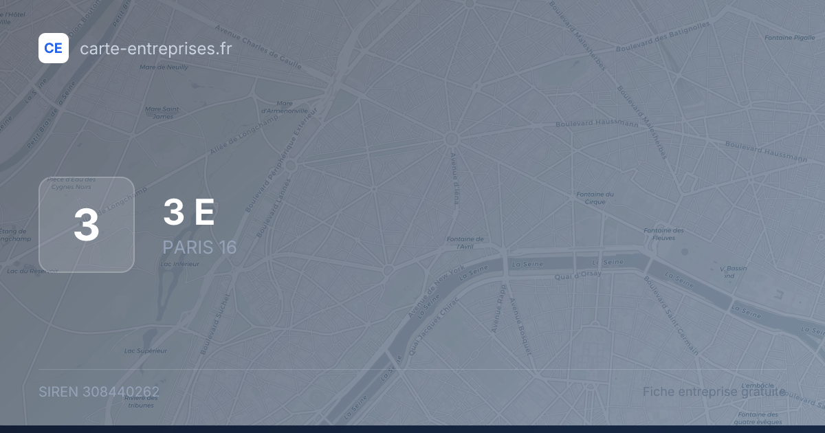 3 E — 308440262 — fiche entreprise