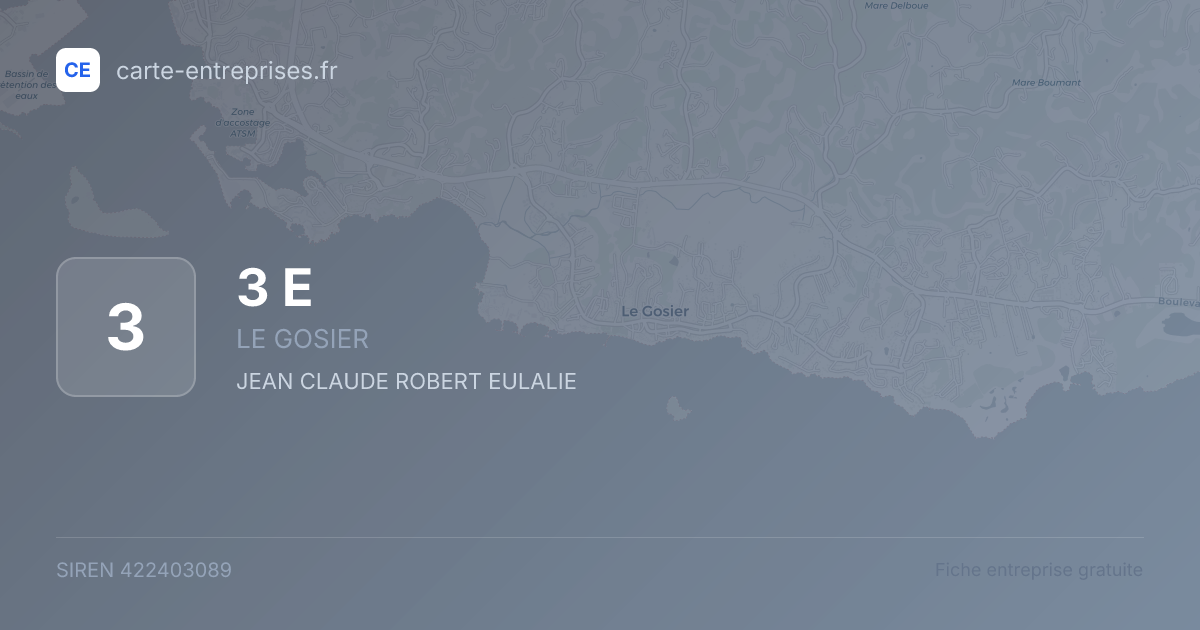3 E — 422403089 — fiche entreprise