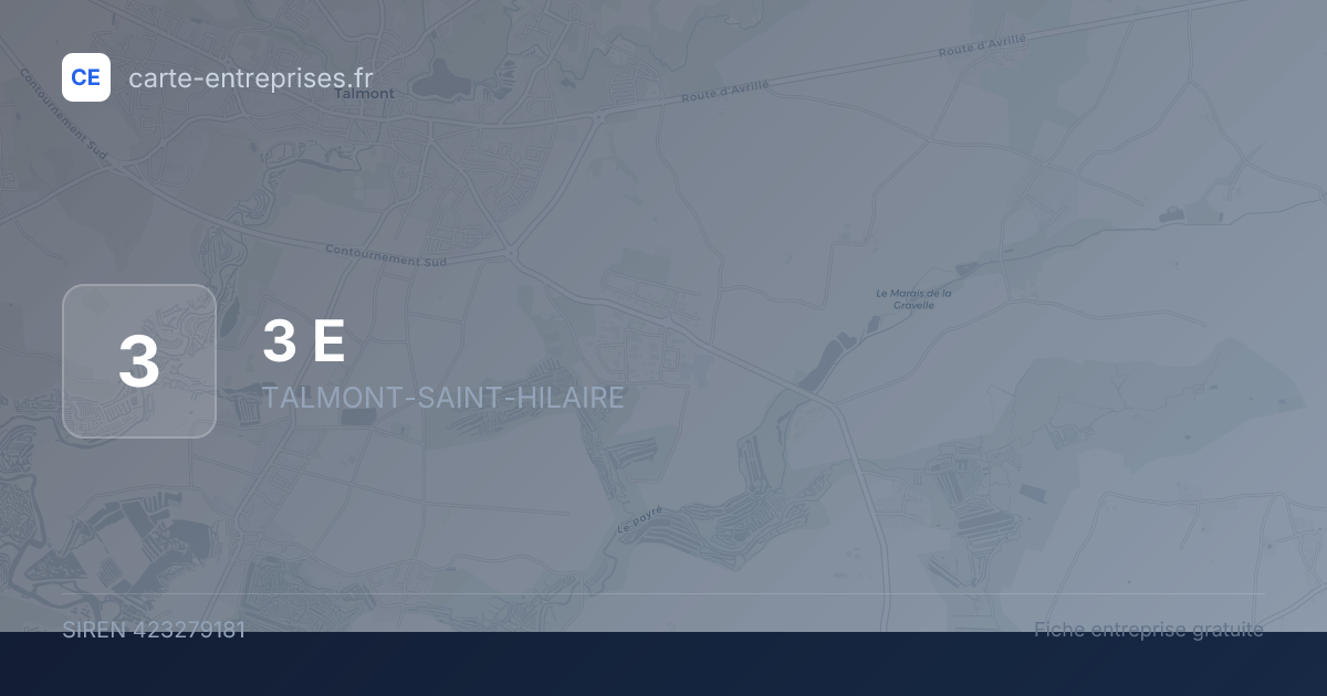 3 E — 423279181 — fiche entreprise