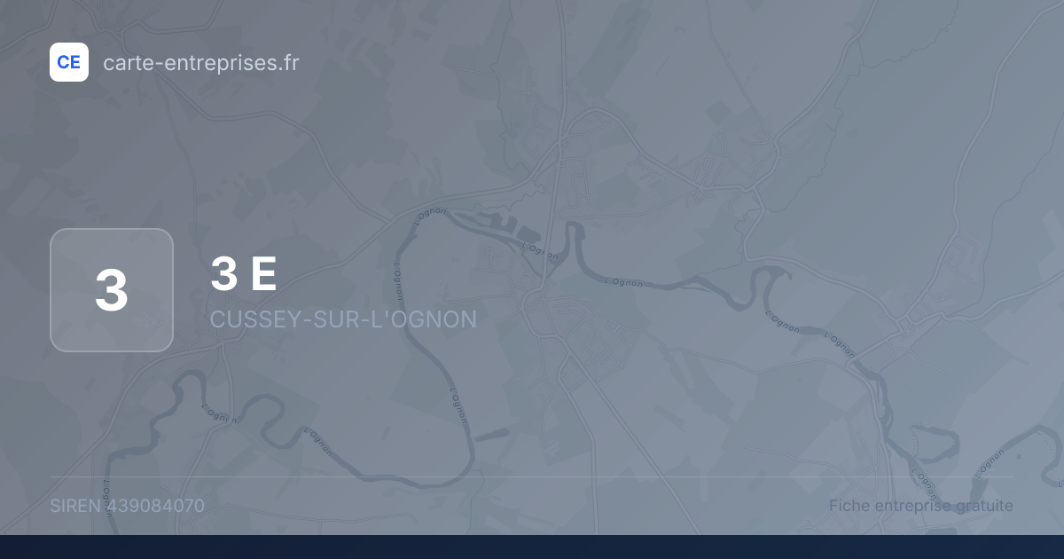 3 E — 439084070 — fiche entreprise